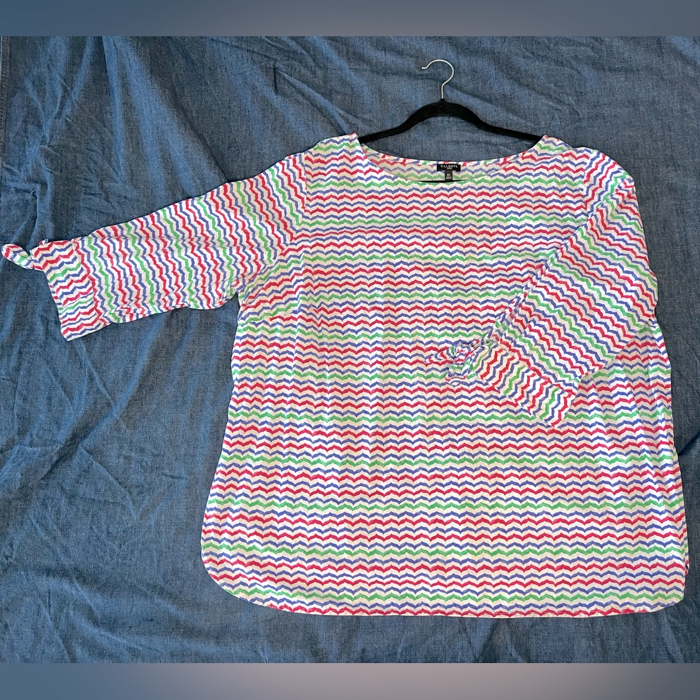 Talbots Womens 3X Colorful Top
